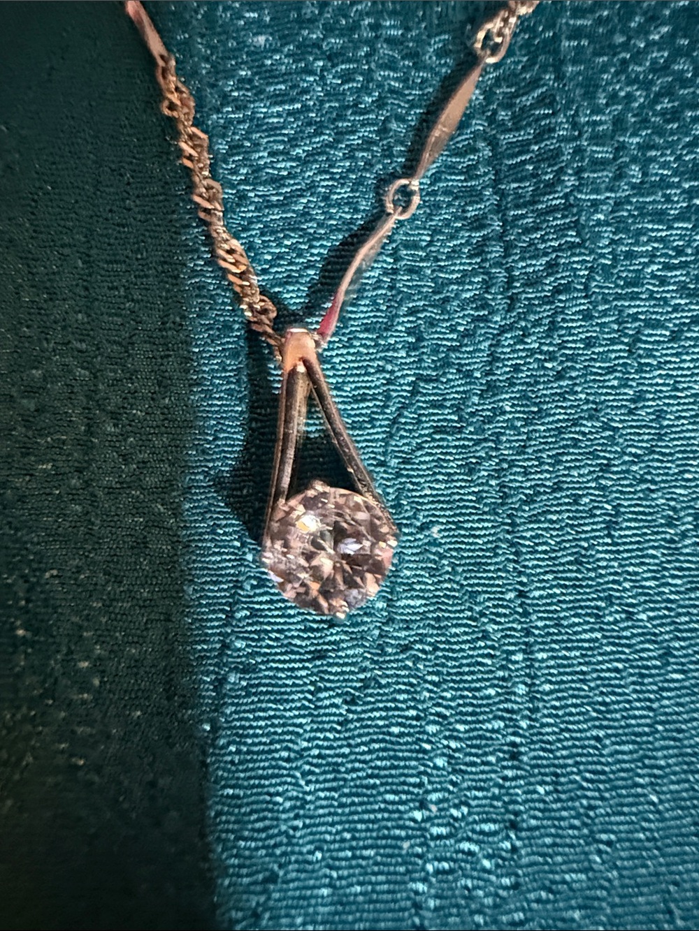 Classic Solitaire Pendant Necklace with CZ in Sterling silver